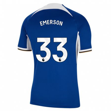 Kandiny Homme Maillot Emerson #33 Bleu Tenues Domicile 2023/24 T-Shirt
