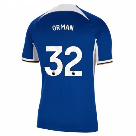 Kandiny Homme Maillot Emily Orman #32 Bleu Tenues Domicile 2023/24 T-Shirt