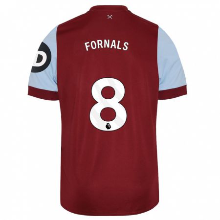 Kandiny Homme Maillot Pablo Fornals #8 Bordeaux Tenues Domicile 2023/24 T-Shirt