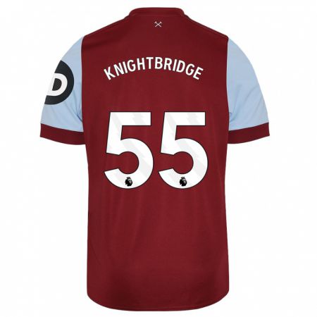 Kandiny Homme Maillot Jacob Knightbridge #55 Bordeaux Tenues Domicile 2023/24 T-Shirt