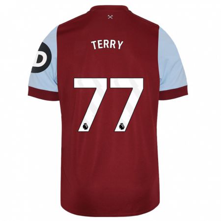 Kandiny Homme Maillot Mason Terry #77 Bordeaux Tenues Domicile 2023/24 T-Shirt