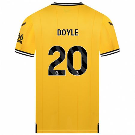 Kandiny Homme Maillot Tommy Doyle #20 Jaune Tenues Domicile 2023/24 T-Shirt