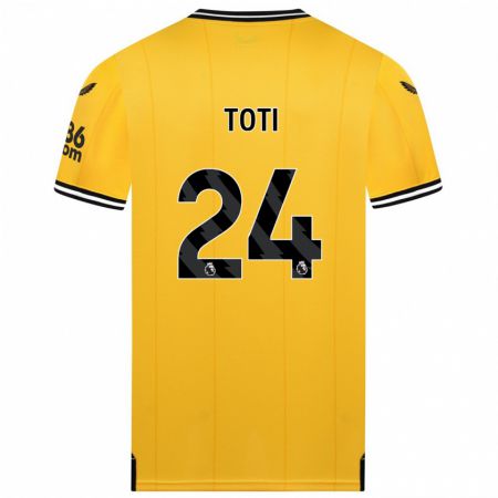 Kandiny Homme Maillot Toti #24 Jaune Tenues Domicile 2023/24 T-Shirt