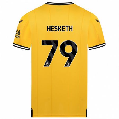 Kandiny Homme Maillot Owen Hesketh #79 Jaune Tenues Domicile 2023/24 T-Shirt