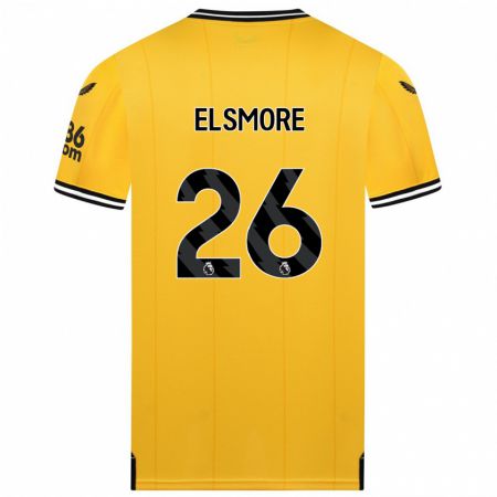 Kandiny Homme Maillot Ria Elsmore #26 Jaune Tenues Domicile 2023/24 T-Shirt
