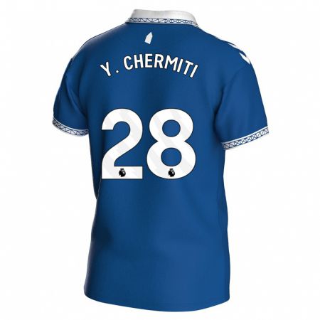 Kandiny Homme Maillot Chermiti #28 Bleu Royal Tenues Domicile 2023/24 T-Shirt