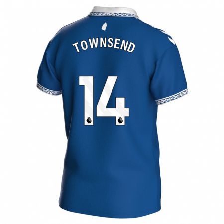 Kandiny Homme Maillot Andros Townsend #14 Bleu Royal Tenues Domicile 2023/24 T-Shirt