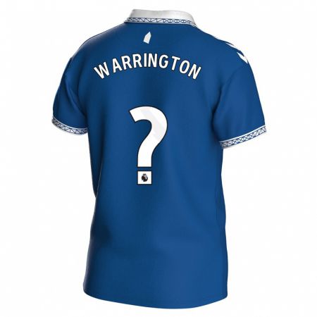 Kandiny Homme Maillot Lewis Warrington #0 Bleu Royal Tenues Domicile 2023/24 T-Shirt