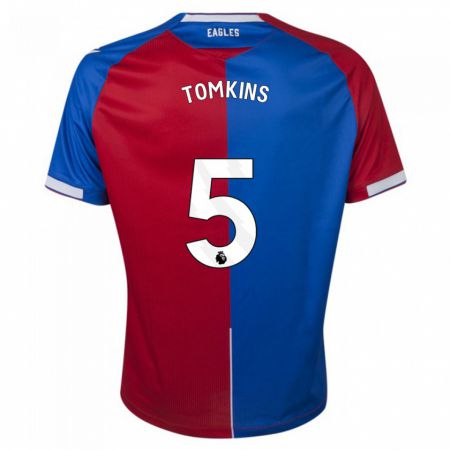 Kandiny Homme Maillot James Tomkins #5 Rouge Bleu Tenues Domicile 2023/24 T-Shirt