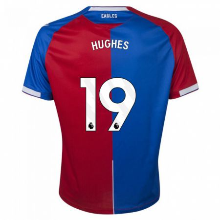 Kandiny Homme Maillot Will Hughes #19 Rouge Bleu Tenues Domicile 2023/24 T-Shirt