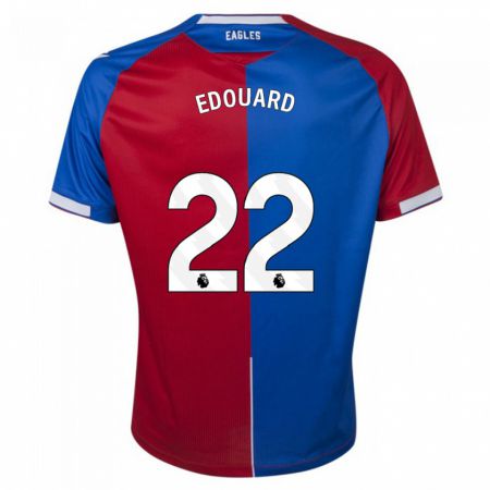 Kandiny Homme Maillot Odsonne Edouard #22 Rouge Bleu Tenues Domicile 2023/24 T-Shirt