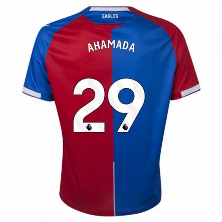 Kandiny Homme Maillot Naouirou Ahamada #29 Rouge Bleu Tenues Domicile 2023/24 T-Shirt