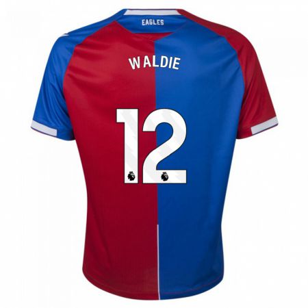 Kandiny Homme Maillot Lizzie Waldie #12 Rouge Bleu Tenues Domicile 2023/24 T-Shirt
