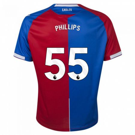 Kandiny Homme Maillot Killian Phillips #55 Rouge Bleu Tenues Domicile 2023/24 T-Shirt