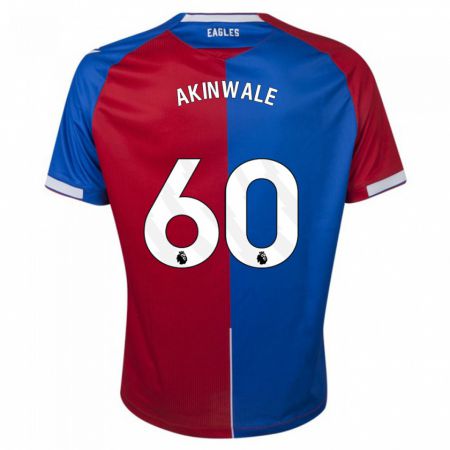 Kandiny Homme Maillot Victor Akinwale #60 Rouge Bleu Tenues Domicile 2023/24 T-Shirt