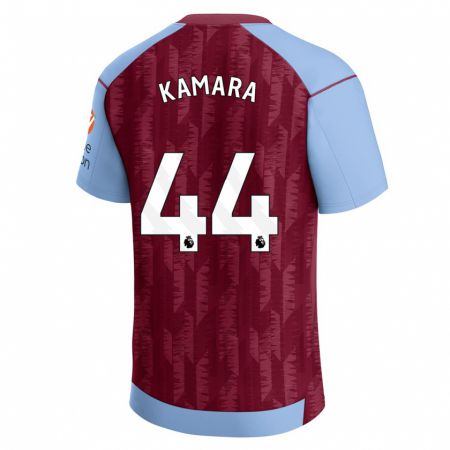 Kandiny Homme Maillot Boubacar Kamara #44 Bleu Bordeaux Tenues Domicile 2023/24 T-Shirt