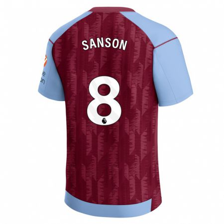 Kandiny Homme Maillot Morgan Sanson #8 Bleu Bordeaux Tenues Domicile 2023/24 T-Shirt
