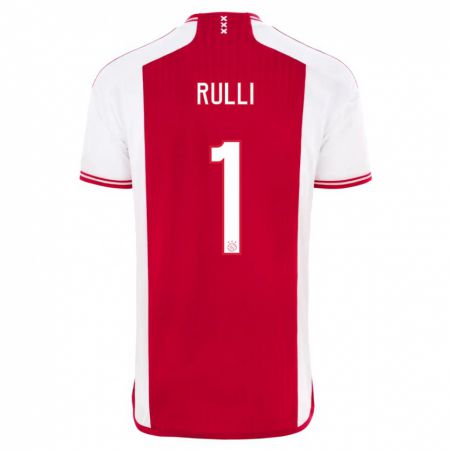 Kandiny Homme Maillot Gerónimo Rulli #1 Rouge Blanc Tenues Domicile 2023/24 T-Shirt