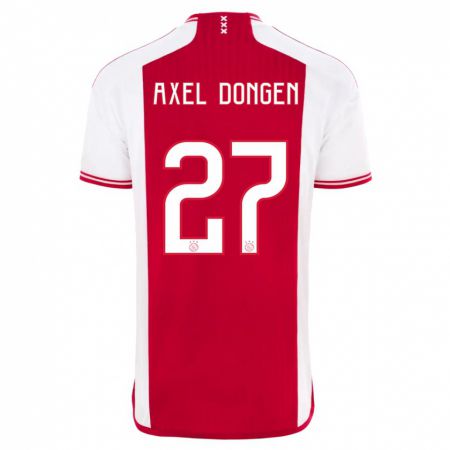 Kandiny Homme Maillot Amourricho Van Axel Dongen #27 Rouge Blanc Tenues Domicile 2023/24 T-Shirt