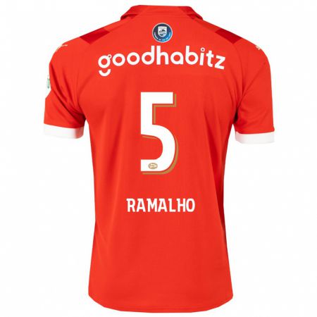 Kandiny Homme Maillot André Ramalho #5 Rouge Tenues Domicile 2023/24 T-Shirt