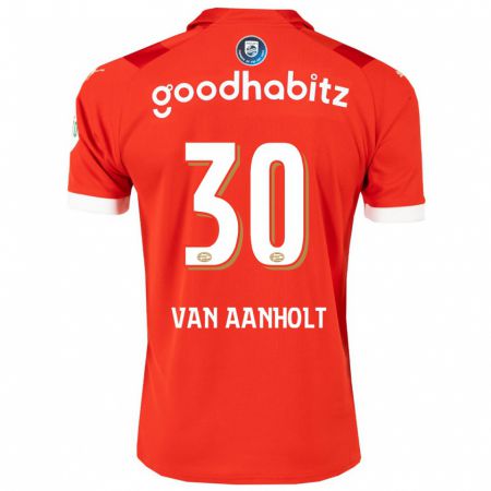 Kandiny Homme Maillot Patrick Van Aanholt #30 Rouge Tenues Domicile 2023/24 T-Shirt