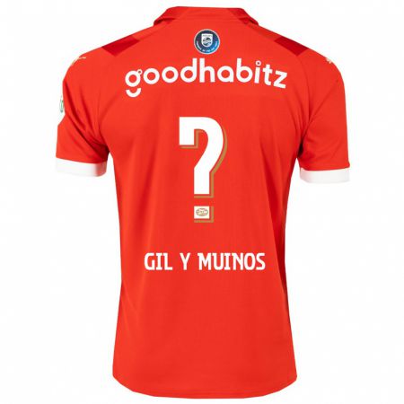 Kandiny Homme Maillot Yaël Gil Y Muiños #0 Rouge Tenues Domicile 2023/24 T-Shirt