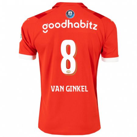Kandiny Homme Maillot Marco Van Ginkel #8 Rouge Tenues Domicile 2023/24 T-Shirt