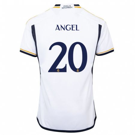 Kandiny Homme Maillot Manuel Ángel #20 Blanc Tenues Domicile 2023/24 T-Shirt