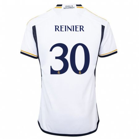 Kandiny Homme Maillot Reinier #30 Blanc Tenues Domicile 2023/24 T-Shirt