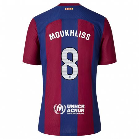 Kandiny Homme Maillot Moha Moukhliss #8 Rouge Bleu Tenues Domicile 2023/24 T-Shirt