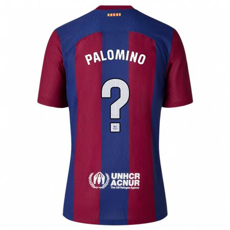 Kandiny Homme Maillot Oriol Palomino #0 Rouge Bleu Tenues Domicile 2023/24 T-Shirt