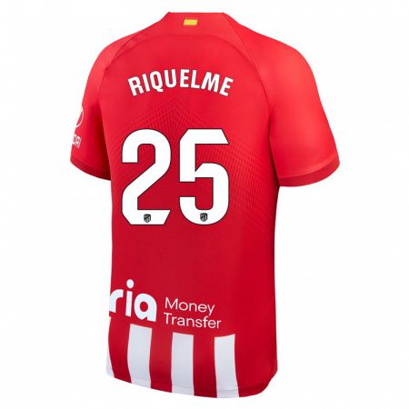 Kandiny Homme Maillot Rodrigo Riquelme #25 Rouge Blanc Tenues Domicile 2023/24 T-Shirt