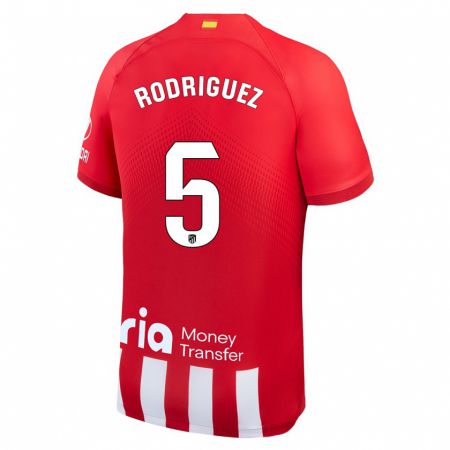 Kandiny Homme Maillot Cinta Rodriguez #5 Rouge Blanc Tenues Domicile 2023/24 T-Shirt