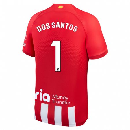 Kandiny Homme Maillot Alex Dos Santos #1 Rouge Blanc Tenues Domicile 2023/24 T-Shirt