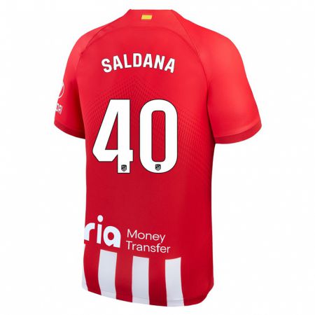 Kandiny Homme Maillot Jose Saldana #40 Rouge Blanc Tenues Domicile 2023/24 T-Shirt