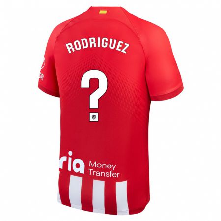 Kandiny Homme Maillot Adrian Rodriguez #0 Rouge Blanc Tenues Domicile 2023/24 T-Shirt