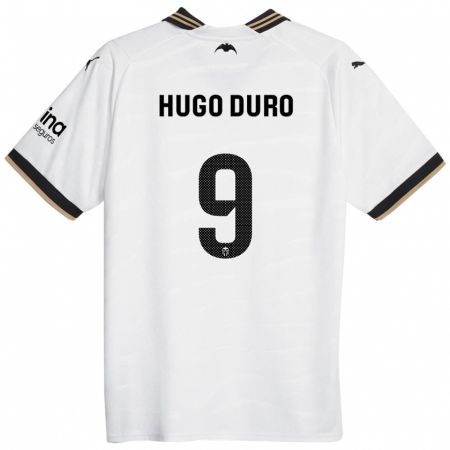 Kandiny Homme Maillot Hugo Duro #9 Blanc Tenues Domicile 2023/24 T-Shirt