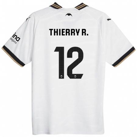 Kandiny Homme Maillot Thierry Correia #12 Blanc Tenues Domicile 2023/24 T-Shirt