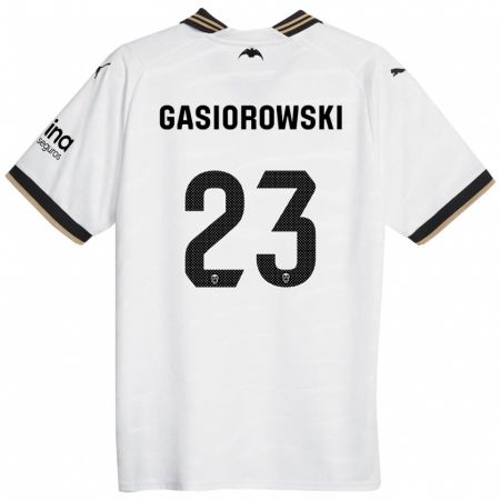 Kandiny Homme Maillot Yarek Gasiorowski #23 Blanc Tenues Domicile 2023/24 T-Shirt