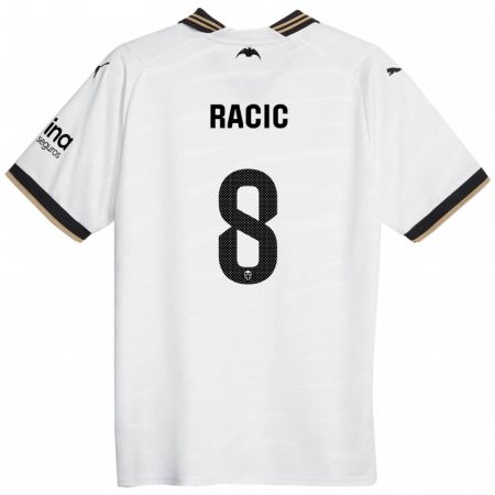 Kandiny Homme Maillot Uros Racic #8 Blanc Tenues Domicile 2023/24 T-Shirt