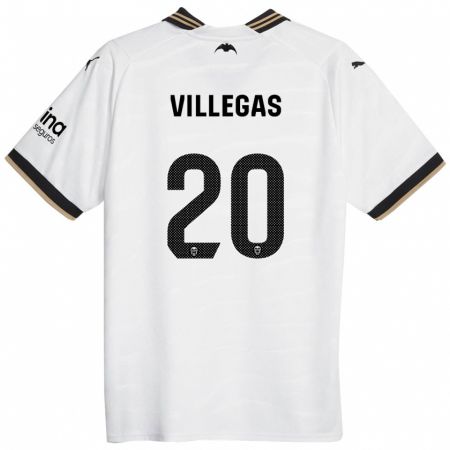 Kandiny Homme Maillot Noelia Villegas #20 Blanc Tenues Domicile 2023/24 T-Shirt