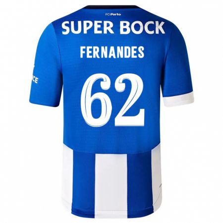 Kandiny Homme Maillot Rodrigo Fernandes #62 Bleu Blanc Tenues Domicile 2023/24 T-Shirt