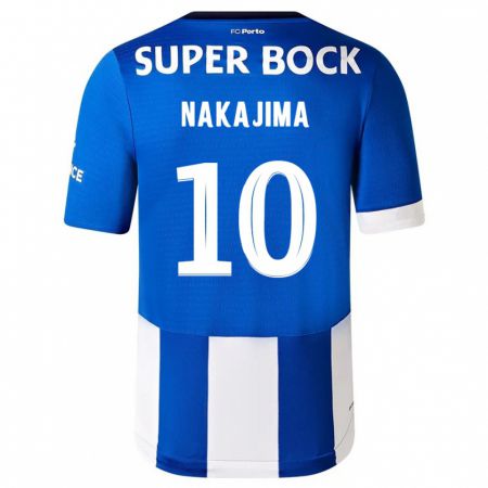 Kandiny Homme Maillot Shoya Nakajima #10 Bleu Blanc Tenues Domicile 2023/24 T-Shirt