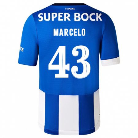 Kandiny Homme Maillot Joao Marcelo #43 Bleu Blanc Tenues Domicile 2023/24 T-Shirt