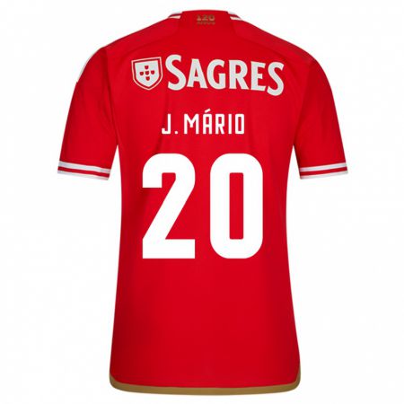 Kandiny Homme Maillot João Mário #20 Rouge Tenues Domicile 2023/24 T-Shirt