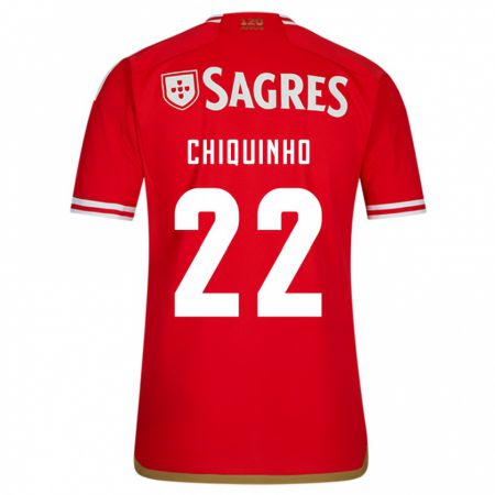 Kandiny Homme Maillot Chiquinho #22 Rouge Tenues Domicile 2023/24 T-Shirt