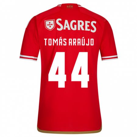Kandiny Homme Maillot Tomás Araújo #44 Rouge Tenues Domicile 2023/24 T-Shirt