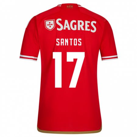 Kandiny Homme Maillot Daniela Santos #17 Rouge Tenues Domicile 2023/24 T-Shirt