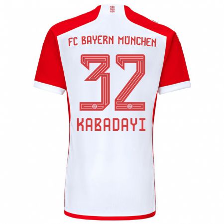 Kandiny Homme Maillot Yusuf Kabadayi #32 Rouge Blanc Tenues Domicile 2023/24 T-Shirt