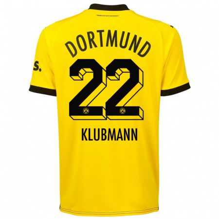 Kandiny Homme Maillot Leon Klubmann #22 Jaune Tenues Domicile 2023/24 T-Shirt